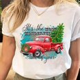 thumbnail image 1 of Camisetas estampadas de Papá Noel para mujer, camiseta de Navidad y Año Nuevo de los años 90, ropa femenina, Tops estampados, camiseta gráfica de dibujos animados a la moda para mujer, 1 of 5