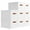 White, variant on Storage Bins with Lids - Fabric Storage Baskets for Shelves, 4 Pack Foldable Decorative Boxes with Handles, Stackable Organizer Bins for Home, Nursery, Dorm, Beige