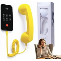 Retro Phone Handset, 2026 New Retro Phone Handset for iPhone, Type-C Retro Telephone Wired Handsets Style Landline Handle Receiver for Cell Mobile Video Conferences, Calls, Meetings
