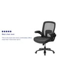 thumbnail image 5 of BizChair Big & Tall 500 lb. Rated Black Mesh/LeatherSoft Executive Ergonomic Office Chair with Adjustable Lumbar, 5 of 13