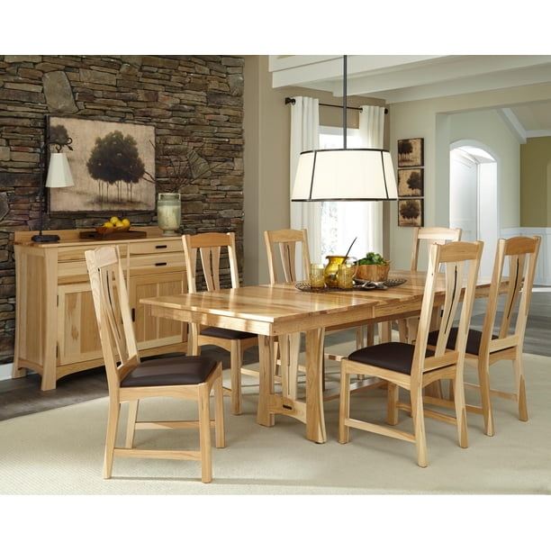 Trestle Dining Table Set 8 Catnt6300 A America Cattail Bungalow Natural Wood Walmart Com Walmart Com