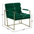 thumbnail image 4 of Meridian Furniture Zayne Green Velvet Accent Chair with Gold Iron Frame, 4 of 5
