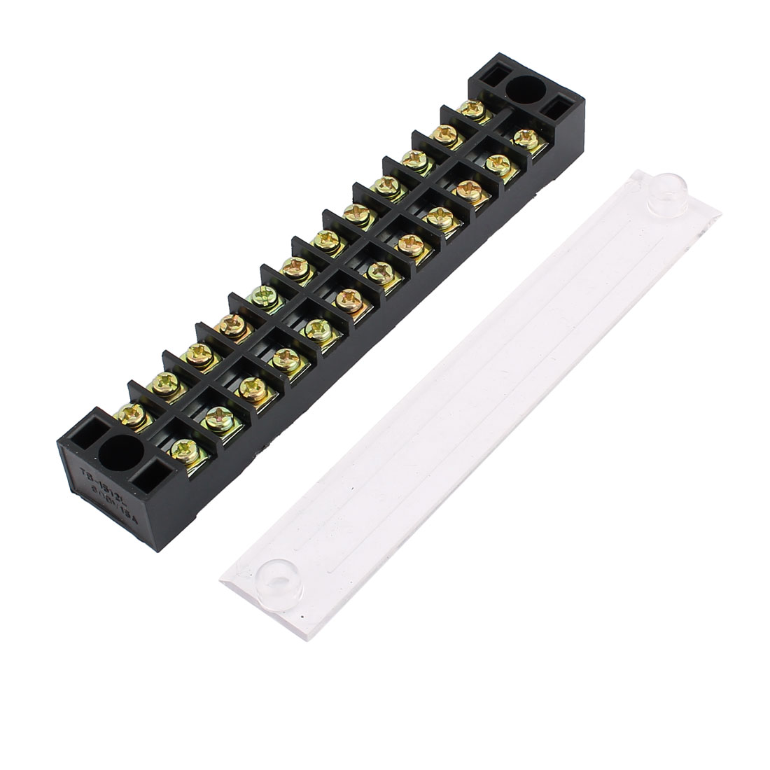 10 Pcs 600V 15A 12P Screw Electrical Barrier Terminal Block Cable Connector Bar - image 3 of 5
