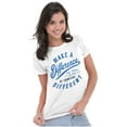 thumbnail image 4 of Make a Difference Autism Awareness Womens Fitted Plus Size Graphic Tee Brisco Brands 3X, 4 of 5