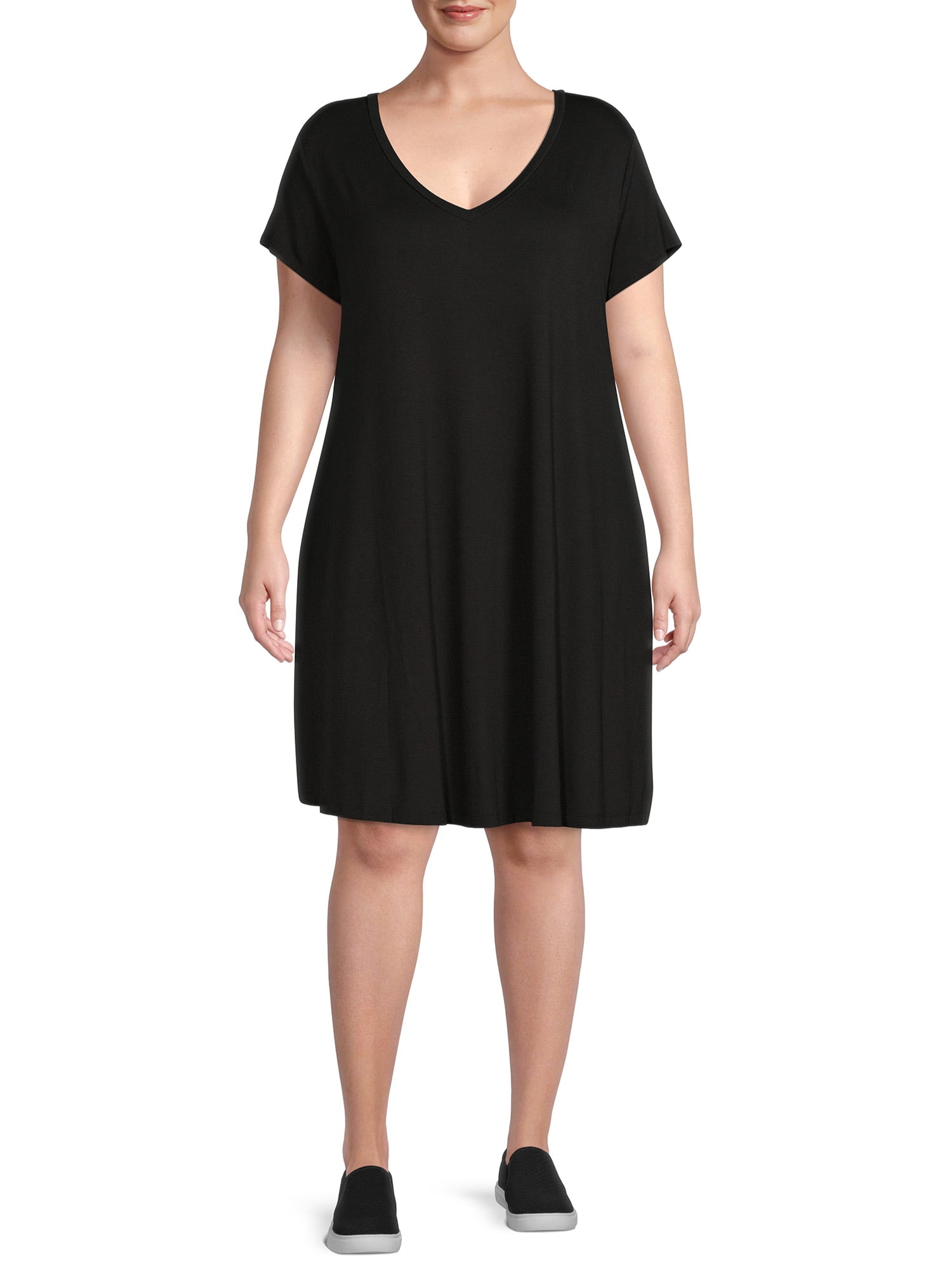 V-Neck Swing Dress 