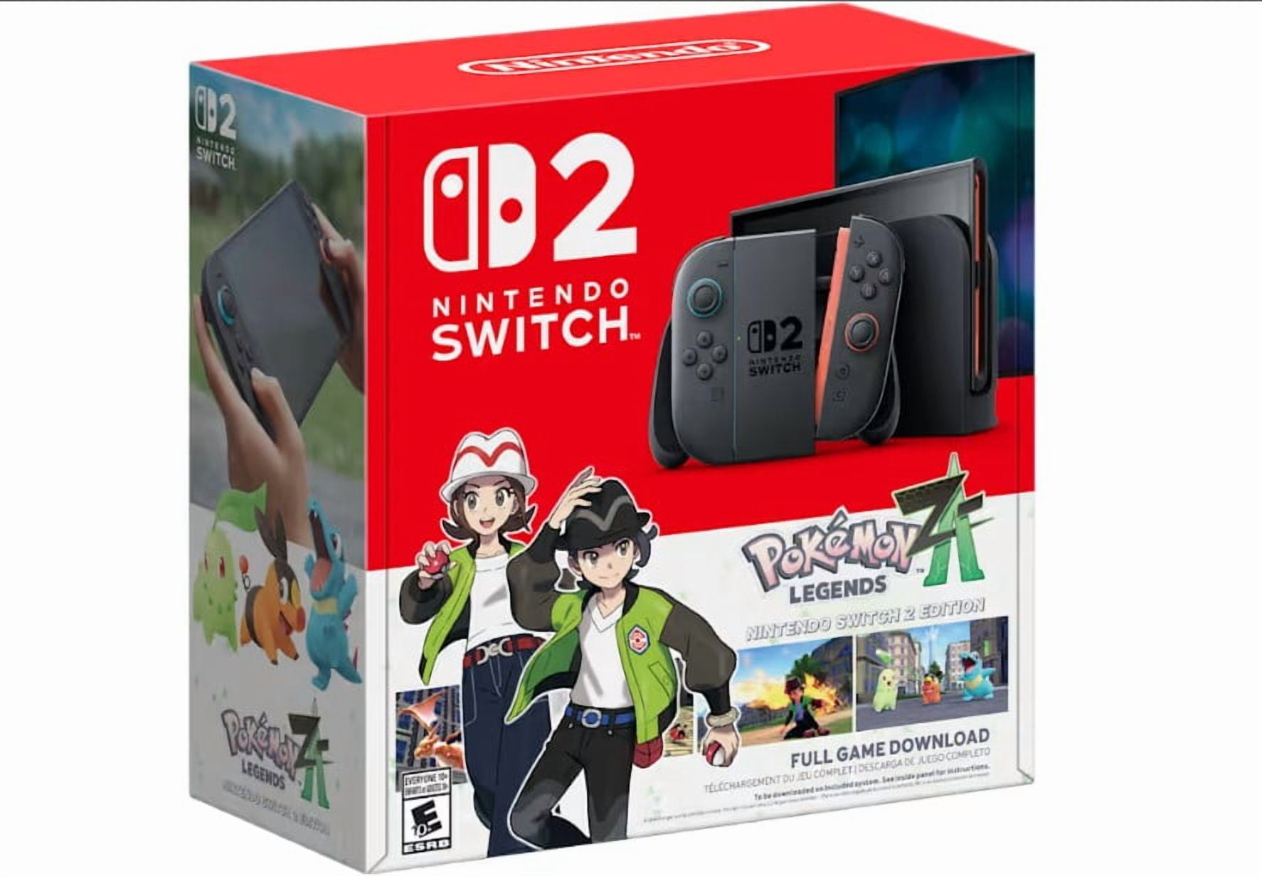 Nintendo Switch 2 with Pokemon Legends Z-A Edition Game Bundle, 256GB Console, 7.9 Inch Screen, Joy-Con 2 Controllers, 4K TV Output + Microfiber Cleaning Cloth