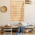 thumbnail image 2 of Geometric Tapestry, Linked Bold Geometric Shapes 70s Vintage Minimalist Pattern Bohemian Design, Wall Hanging for Bedroom Living Room Dorm Decor, 60W X 80L Inches, Orange Cream, by Ambesonne, 2 of 5