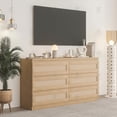 thumbnail image 5 of Luku Rattan 6 Drawer Dresser for Bedroom, Modern Farmhouse Wood Closet Dresser, Compact Chest of Drawers, Easy to Assemble, for Nursery, Entryway, Apartments, 5 of 8