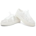 thumbnail image 3 of Elivandon 9995 Wedding Shoes Lace Bridal Sneakers 1.46" Platform Bride Tennis Shoes Sparkling Rhinestone Wedding Sneakers Color Ivory,Size 5 B(M) US/35 EU, 3 of 7