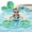 Green, variant on 2 Pcs Swimming Kickboard With Handle Round Summer Aid Float Board Durable Swim Equipment For Swimming Pool(Green-18X18X3Cm)