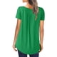 thumbnail image 4 of ICHUANYI Clearance Women's Summer Solid Round Neck Button Pleated Short Sleeve Tops(Green, XXL) ICHUANYI WER2023080813929, 4 of 6