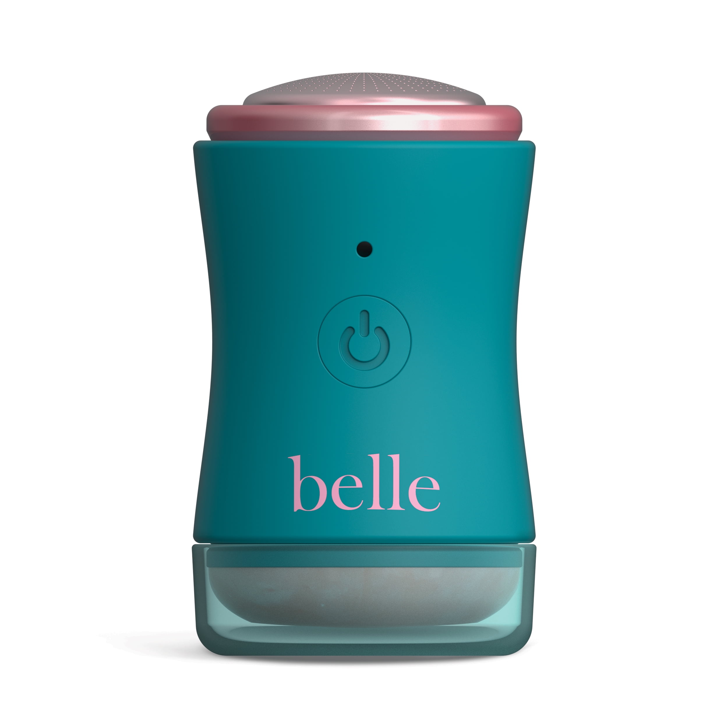 Belle Women's Electric Facial Shaver, Rechargeable, Rose Quartz Massager, with 2 Dermaplaning Razors