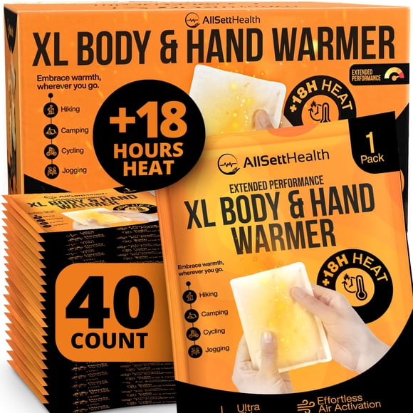 Calentadores para manos y cuerpo AllSett Health Natural, paquete de 40