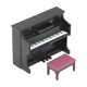 thumbnail image 1 of Mini Piano, Muebles de Muñecas de Alta Simulación, Accesorios y Muebles para Casas de Muñecas, Modelo de Piano para Casas de Muñecas Con taburete, Instrumento Musical Para, 1 of 7