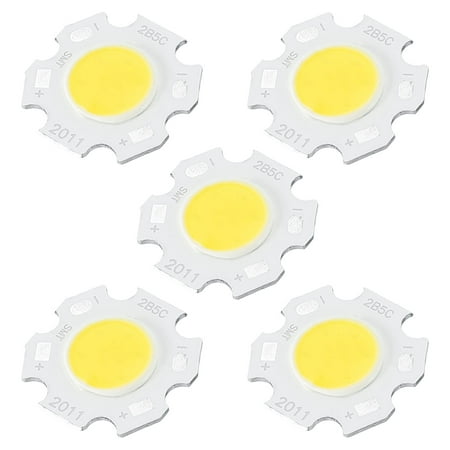 

Uxcell 20mm 5W 260mA Energy Saving COB LED Light Chip Beads Neutral White 5 Pack