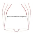 thumbnail image 4 of REAVEE 2 Pack Half Frame Reading Glasses Half Metal Moon Readers for Women Men Pink+Purple +1.25, 4 of 4