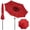 Red, variant on 10FT Solar LED Patio Umbrella, 32 Lights Outdoor Market Table Umbrella, Crank Lift & Tilt Design, 8 Heavy Duty Iron Ribs Waterproof Sun Canopy for Garden Deck Backyard Pool