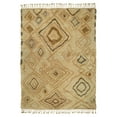 thumbnail image 5 of LR Home Moroccan Ivory / Gold 4' x 6' Wool Hand Knotted Diamond Indoor Fringe Area Rug, 5 of 5