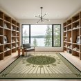 thumbnail image 2 of ODIKA Greek Symmetrical Vintage Elegance Fretwork Border Round Key for Master Suite, California King, Under Bed, Foldable Easy Care, 2 of 7