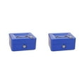 thumbnail image 1 of kurtrusly 1/2/3/5 Portable Metal Money Box With Key Lock Convenient And Protective Durable Cash Storage Box With Key Lock Small Cash Box blue 2PCS, 1 of 6