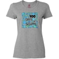 thumbnail image 3 of Inktastic 100 Days of School Stars in Blue Women's T-Shirt, 3 of 5