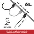thumbnail image 4 of Garland Hangers for Front Door | Garland Hanger Adjustable for 80-100CM Doors | Heavy Duty Garland Holder for Front Door | Easy Installation Christmas Wreath Tension Rod for Door Frame, 4 of 8