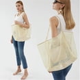 thumbnail image 3 of KAWELL Mesh Beach Tote Bag for Womens Shoulder Handbag, 3 of 6