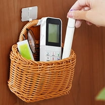 HongMinWen Woven Hanging Basket: Small Hanging Wicker Basket,Fruit, Kitchen,Organizing,Kitchen Wall Bread Onion Garlic Fruit Vegetable and Storage