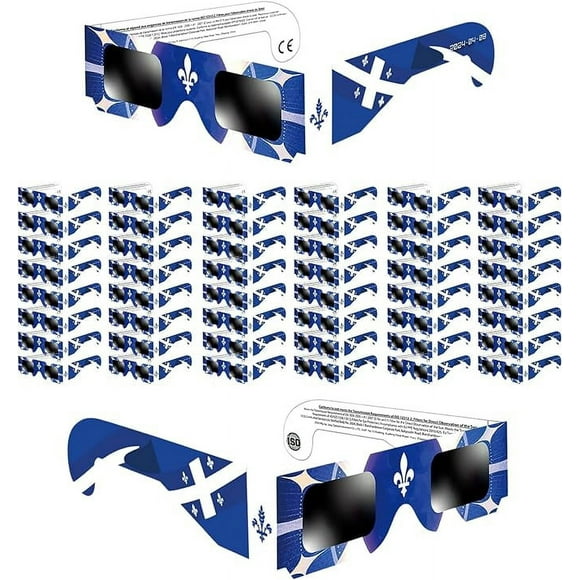 [50 Pack] Solar Eclipse Glasses Quebec - AAS Approved - ISO Certified 12312-2 & CE Certfied