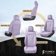 thumbnail image 3 of FLORICH Car Seat Covers Full Set, Comfortable Faux Leather Seat Protectors, Automotive Seat Covers Universal Fit for Most Cars SUV Trucks, Purple, 3 of 9