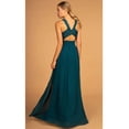 thumbnail image 2 of Women's Elizabeth K Long High Neck Halter Dress Gl2605 Navy Blue Size 3XL, 2 of 3