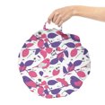 thumbnail image 2 of Animals Round Floor Cushion with Handle, Summer Theme Colorful Design Birds and FlowersLove Energy, Decorative Pillow for Living Room & Dorms, 18" Round, Pink and Blue Violet, by Ambesonne, 2 of 4