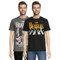 Beatles Men’s & Big Men’s Licensed Graphic TShirts, 2 Pack, Sizes S