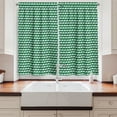 thumbnail image 2 of Ambesonne Abstract Kitchen Curtains, Repeated Geometric Motifs, 55"x45", Emerald Blue and Apple Green, 2 of 3
