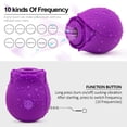 Rose Adult Toys, Clitoral Licking Tongue Vibrator, 2 in 1 Licking & Vibrating Rose Toys
