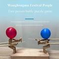 thumbnail image 5 of 2 Players Balloon Bamboo Man Battle - Wooden Fencing Puppets With 100 Balloons, 5 of 5