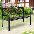 thumbnail image 4 of Patiojoy Outdoor Chair Garden Patio Bench Cast Iron Frame Black, 4 of 10