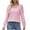 Pink-03, variant on Perfectbot Womens Tops Dressy Puff Long Sleeve Square Neck Eyelet Blouse Relax Fit Tunic Casual Shirt