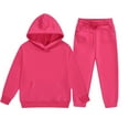 thumbnail image 2 of Coerni Boys 2 Piece Tracksuit Girls Athletic Sweatsuits Sets Casual Long Hooded Sweatshirt Elastic Waisted Sweatpants Streetwear, 2 of 7