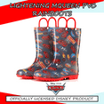 thumbnail image 7 of Disney Cars Lightening McQueen PVC Rainboots For Boys Easy-on Handles - Black Size 12 Little Kid, 7 of 7