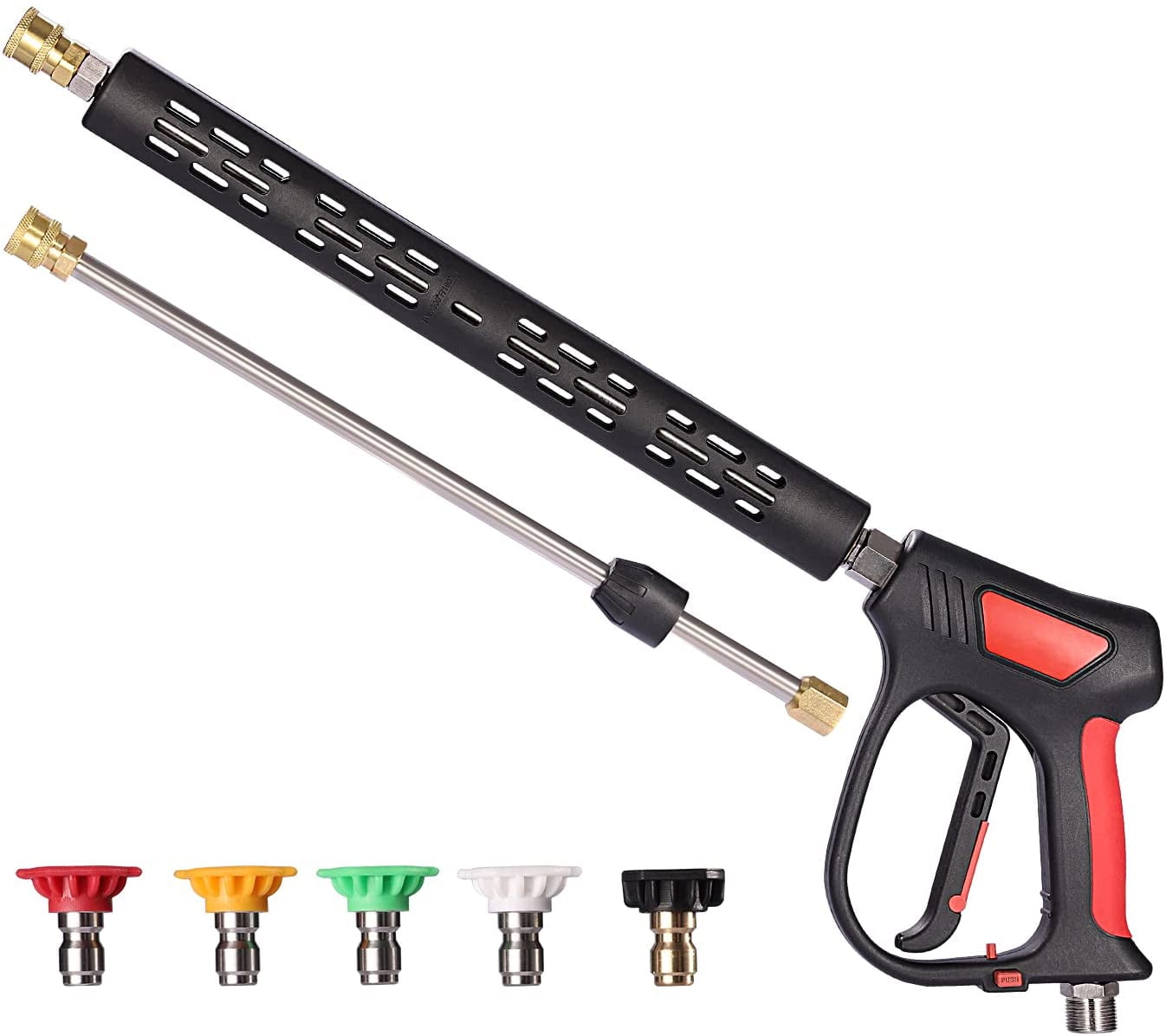 High Pressure Washer Gun with 16 Inch Extension Wand, Deluxe Washer Gun ...