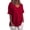 Red, variant on Summer Tops for Women,Shirts for Women,Blouse for Women Print Crew Neck Short Sleeve Bishop Sleeve Loose Casual Soft Lightweight Breathable Tops