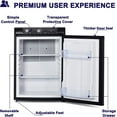 thumbnail image 6 of Smad 3 Way Black Refrigerator 110V 12V LPG Gas Propane 2.1 Cu.ft RV Camper Truck Off Grid Indoor & Outdoor, 6 of 8