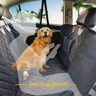 Lassie 4 in 1 Full Coverage Dog Floor Car Hammock,100% Waterproof Dog Car Seat  Covers for Back Seat with Mesh Window for Sedans,Backseat Bench Protector  for Cars, SUVs and Trucks etc 