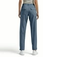 thumbnail image 6 of Roncen Women's Solid Cargo Pants - Relaxed Fit Elastic Waist Casual Trousers with Pockets, 6 of 7
