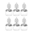 thumbnail image 4 of 6Pcs Candy Jars Candy Box Clear Wedding Favor Boxes Chocolate Treat Gift Box Canisters for Kitchen Wedding Storage Jars for Shop Household Argent Pagoda, 4 of 9