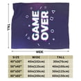 thumbnail image 3 of DouZhe Ultra-Soft Micro Fleece Lightweight Flannel Bed Blanket, Glitch Text Game Over Print Cozy Warm Throw Blankets, 80"x60", 3 of 7