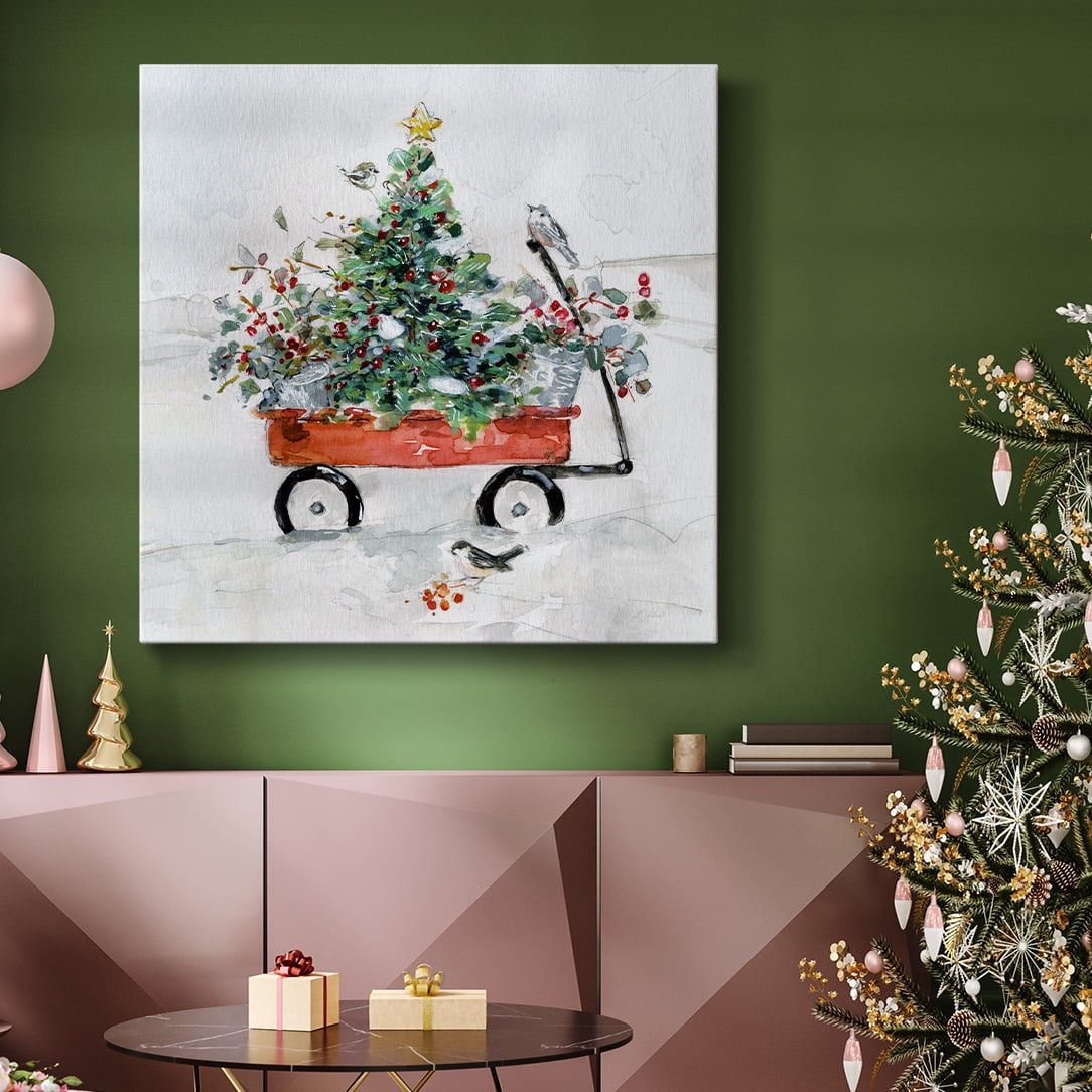 Winter Garden Wagon- Gallery Wrapped Canvas