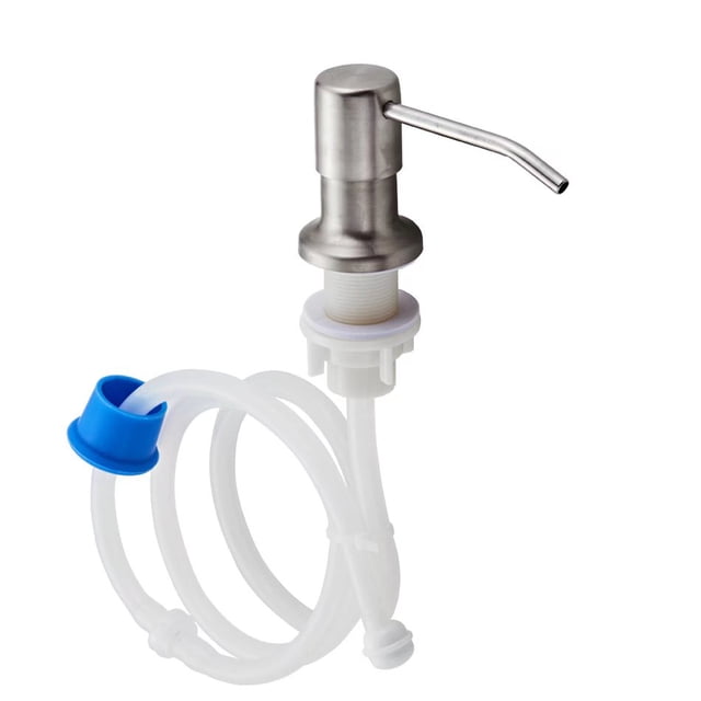Dispensador de jabón para fregadero de acero inoxidable 304, extensión de cabezal de bomba, tubo de silicona, dispensador de jabón para limpieza y lavado de manos para baño