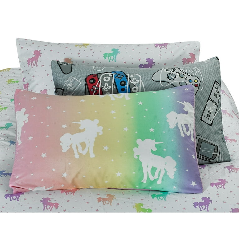 Member's Mark store Unicorn Glow-in-the-Dark 7 Piece Kids' Comforter Set Full Size